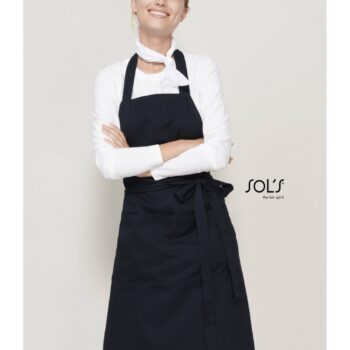 Μακριά Ποδιά Με Τσέπες SOL'S GAMMA - 03569 από οργανικό βαμβάκι με ρυθμιζόμενο λαιμό και μεγάλη τσέπη.