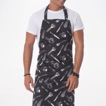 Ποδιά λαιμού με τύπωμα Allover MEZZO AXON με διπλή τσέπη και ρυθμιζόμενο λαιμό.