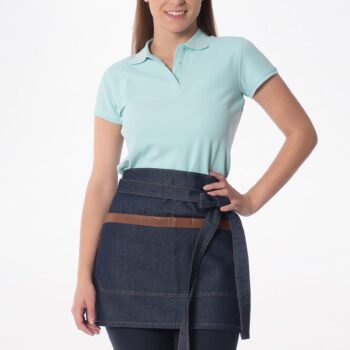 Ποδιά μέσης τζιν ROBUSTA AXON με λεπτομέρειες δερματίνης, θήκες για στυλό και 100% βαμβακερό denim.