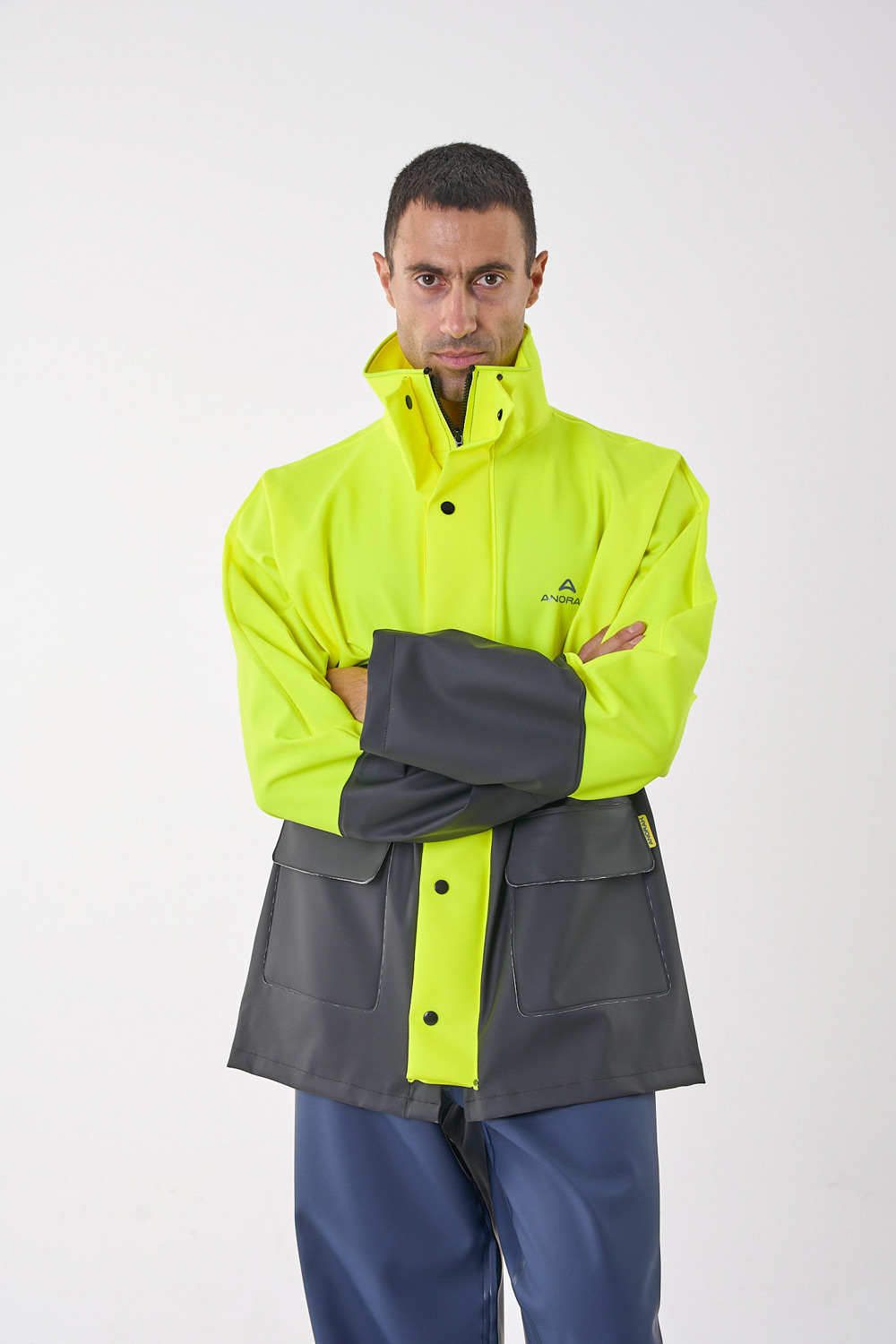 Road® long Anorak φθορίζον κίτρινο/μαύρο