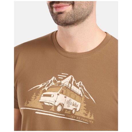 Kilpi Spacer Brown Cotton Comfort Ανδρικό T-shirt